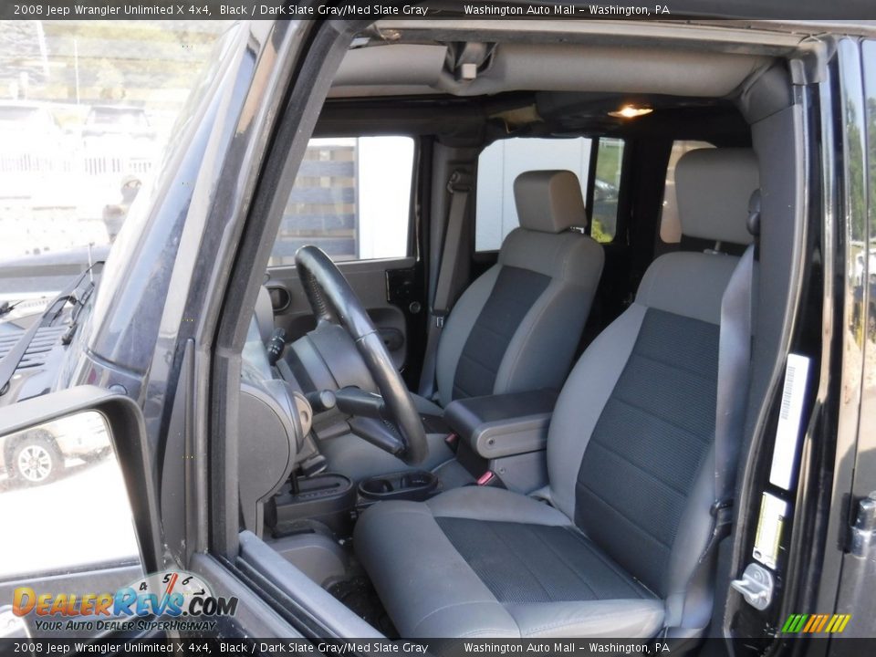 2008 Jeep Wrangler Unlimited X 4x4 Black / Dark Slate Gray/Med Slate Gray Photo #12