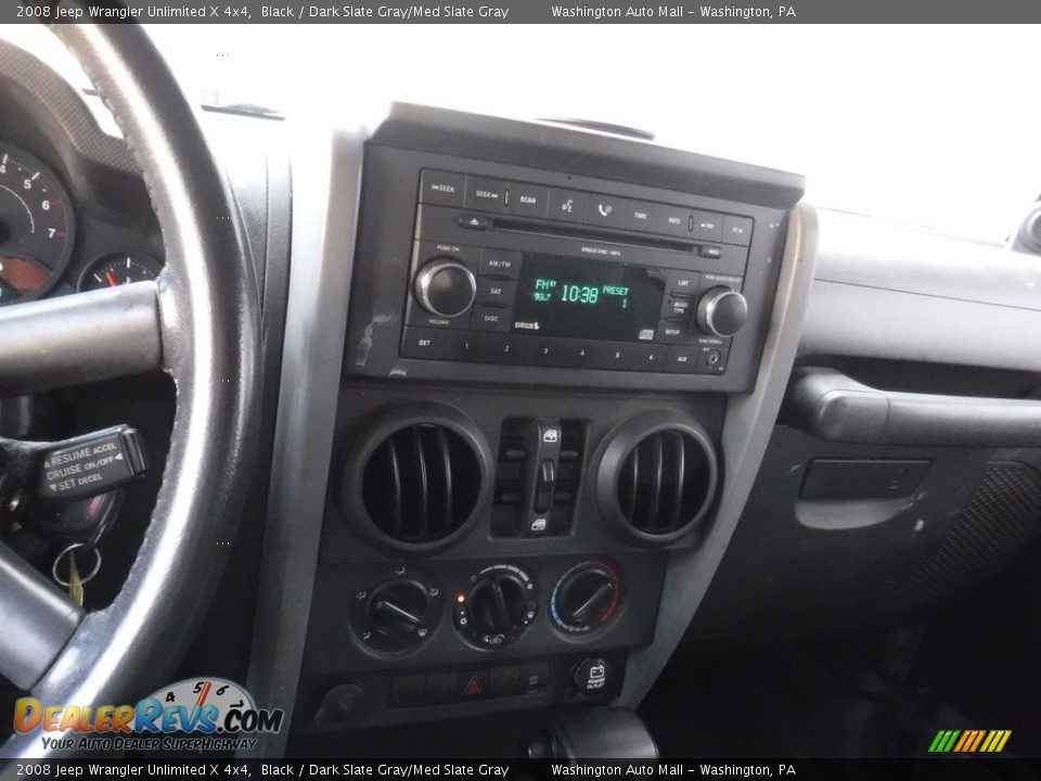 2008 Jeep Wrangler Unlimited X 4x4 Black / Dark Slate Gray/Med Slate Gray Photo #13