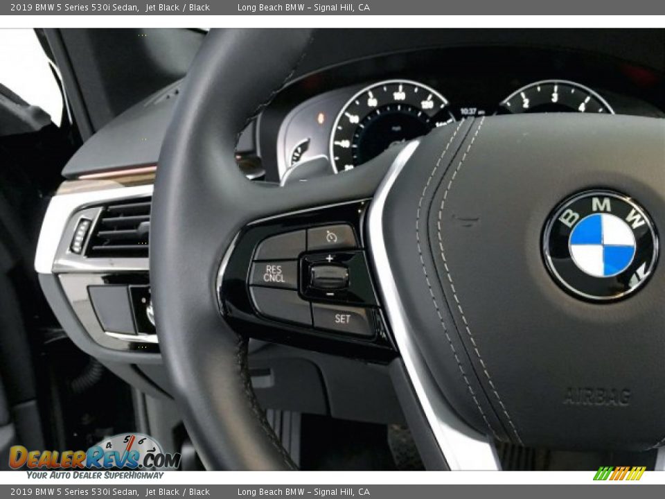 2019 BMW 5 Series 530i Sedan Jet Black / Black Photo #14