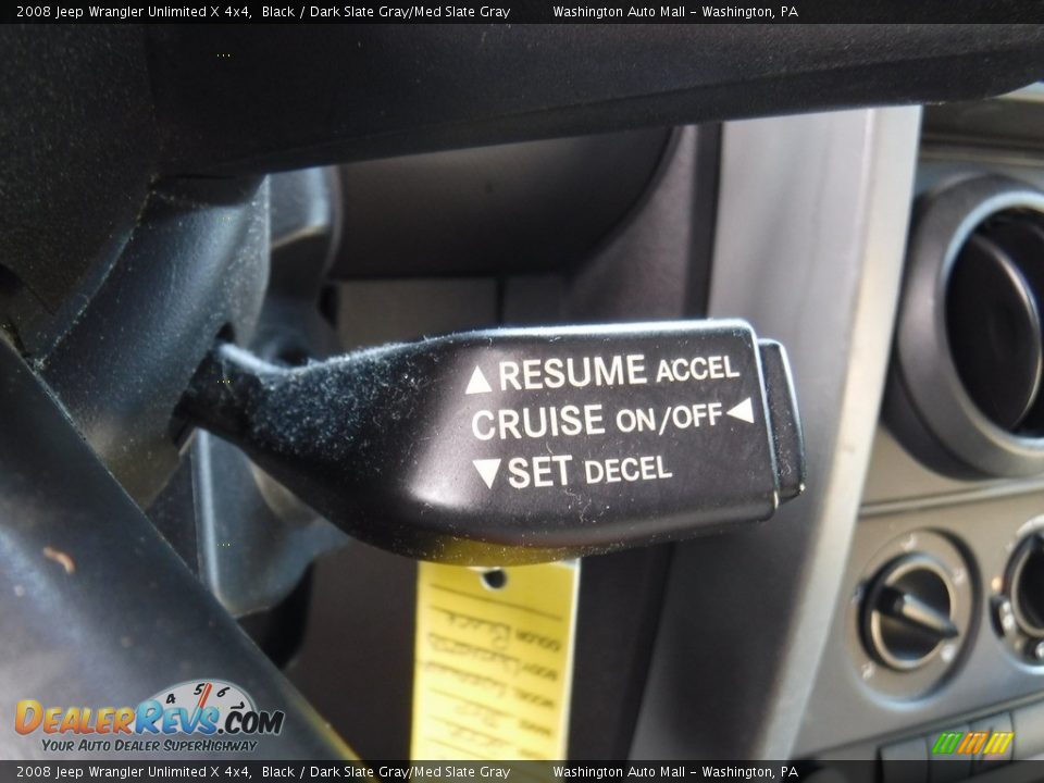 2008 Jeep Wrangler Unlimited X 4x4 Black / Dark Slate Gray/Med Slate Gray Photo #18
