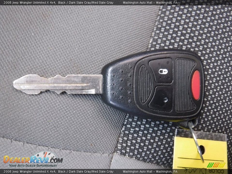 2008 Jeep Wrangler Unlimited X 4x4 Black / Dark Slate Gray/Med Slate Gray Photo #19
