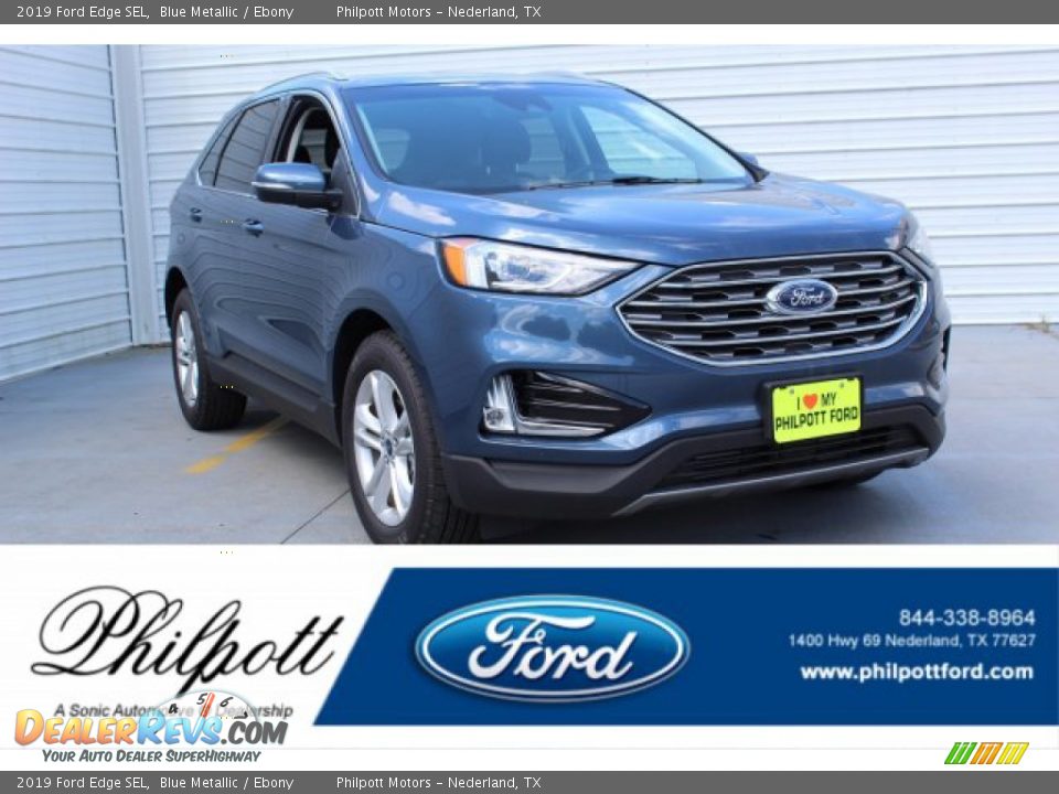 2019 Ford Edge SEL Blue Metallic / Ebony Photo #1