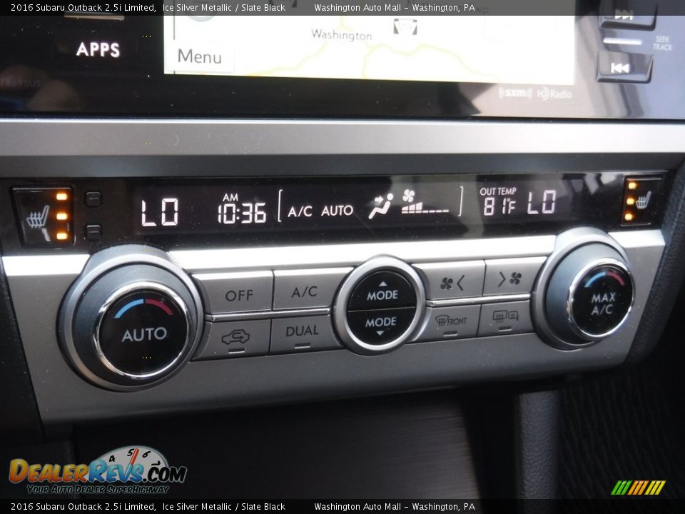 2016 Subaru Outback 2.5i Limited Ice Silver Metallic / Slate Black Photo #21