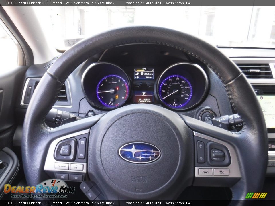 2016 Subaru Outback 2.5i Limited Ice Silver Metallic / Slate Black Photo #23