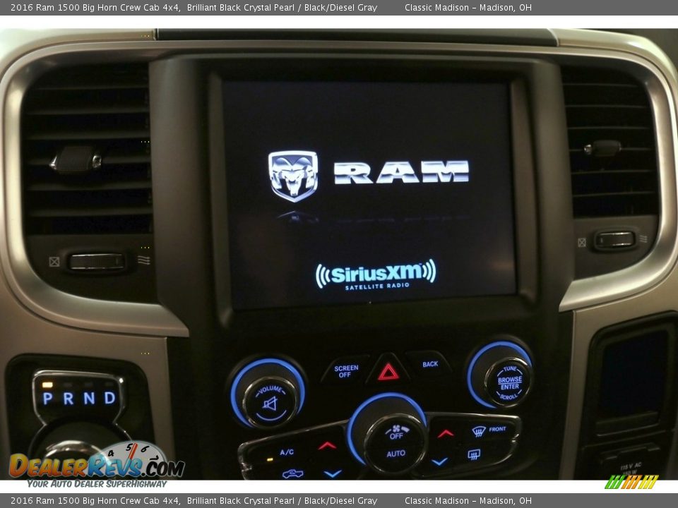 2016 Ram 1500 Big Horn Crew Cab 4x4 Brilliant Black Crystal Pearl / Black/Diesel Gray Photo #12