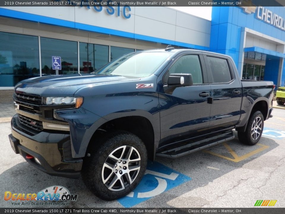 2019 Chevrolet Silverado 1500 LT Z71 Trail Boss Crew Cab 4WD Northsky Blue Metallic / Jet Black Photo #1