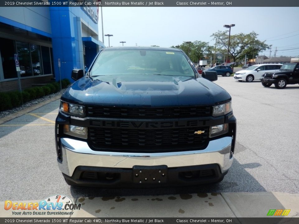 2019 Chevrolet Silverado 1500 WT Regular Cab 4WD Northsky Blue Metallic / Jet Black Photo #2