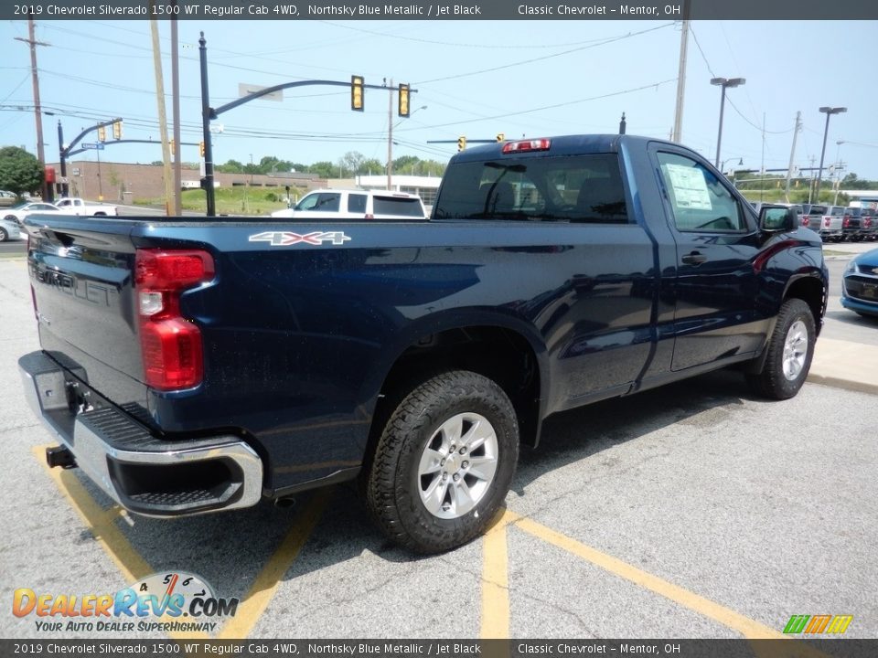 2019 Chevrolet Silverado 1500 WT Regular Cab 4WD Northsky Blue Metallic / Jet Black Photo #4