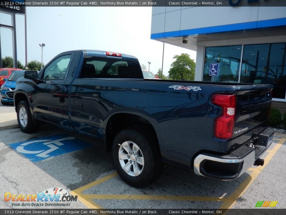 2019 Chevrolet Silverado 1500 WT Regular Cab 4WD Northsky Blue Metallic / Jet Black Photo #5
