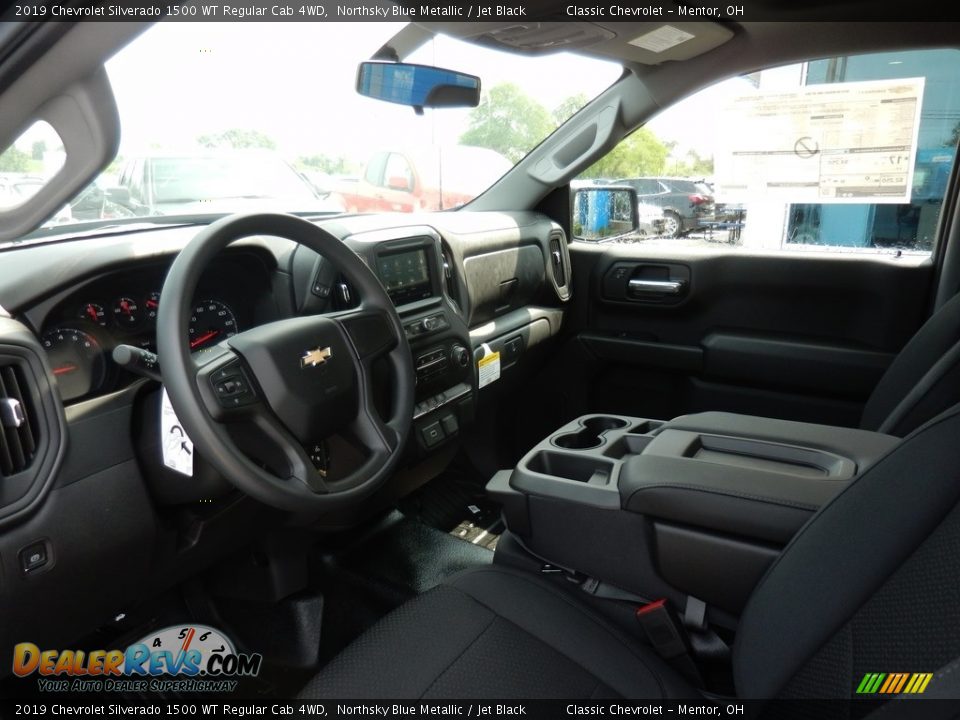 2019 Chevrolet Silverado 1500 WT Regular Cab 4WD Northsky Blue Metallic / Jet Black Photo #6