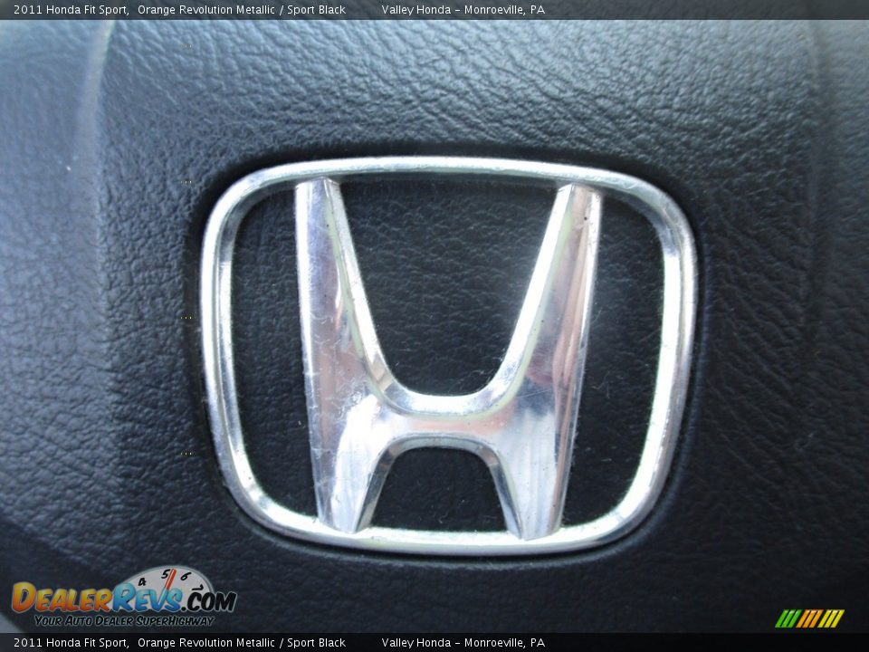 2011 Honda Fit Sport Orange Revolution Metallic / Sport Black Photo #18