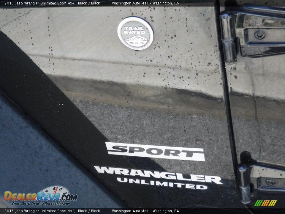 2015 Jeep Wrangler Unlimited Sport 4x4 Black / Black Photo #8