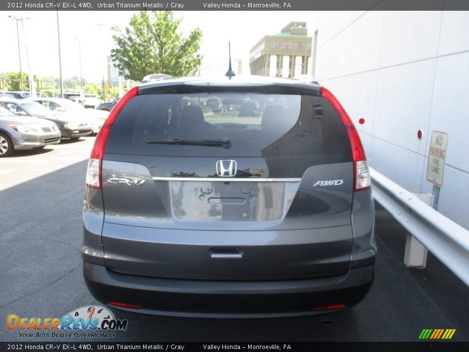 2012 Honda CR-V EX-L 4WD Urban Titanium Metallic / Gray Photo #4