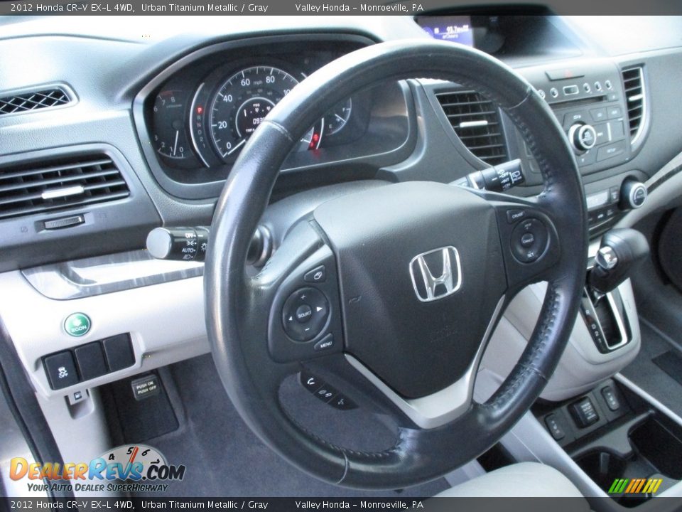 2012 Honda CR-V EX-L 4WD Urban Titanium Metallic / Gray Photo #14