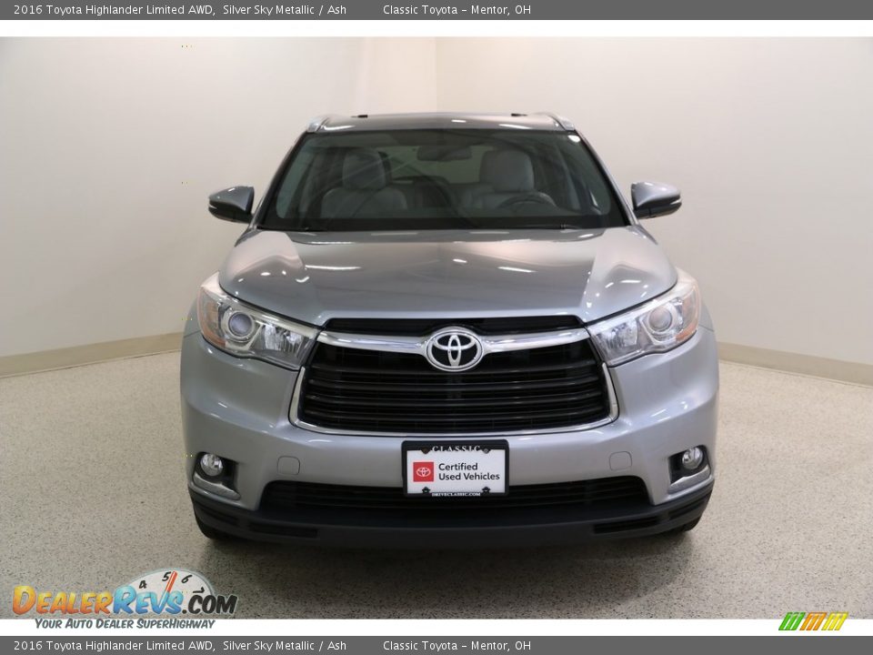 2016 Toyota Highlander Limited AWD Silver Sky Metallic / Ash Photo #2