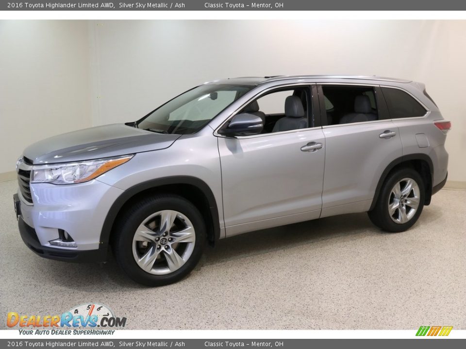 2016 Toyota Highlander Limited AWD Silver Sky Metallic / Ash Photo #3