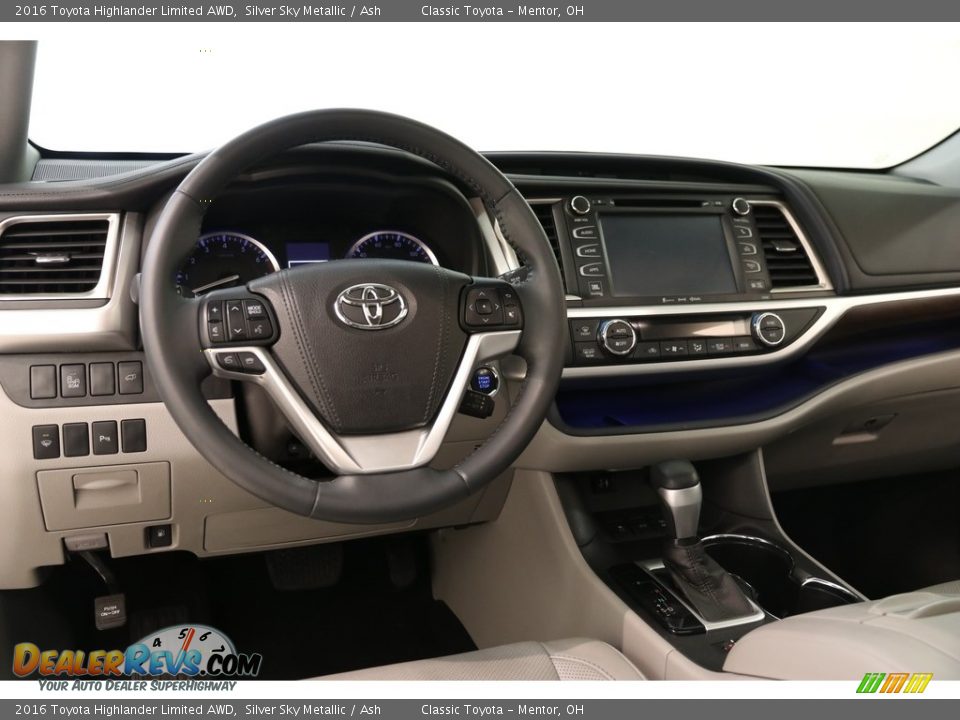 2016 Toyota Highlander Limited AWD Silver Sky Metallic / Ash Photo #6
