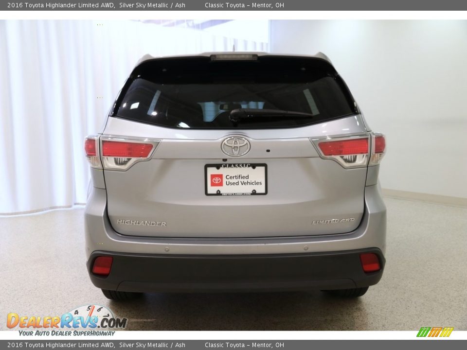 2016 Toyota Highlander Limited AWD Silver Sky Metallic / Ash Photo #19