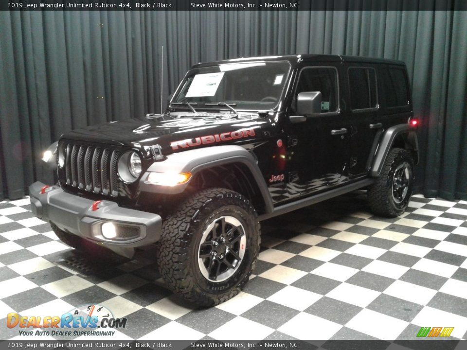 2019 Jeep Wrangler Unlimited Rubicon 4x4 Black / Black Photo #2