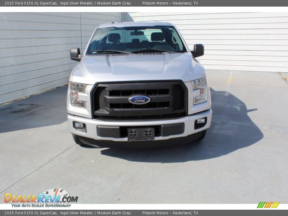 2015 Ford F150 XL SuperCab Ingot Silver Metallic / Medium Earth Gray Photo #3