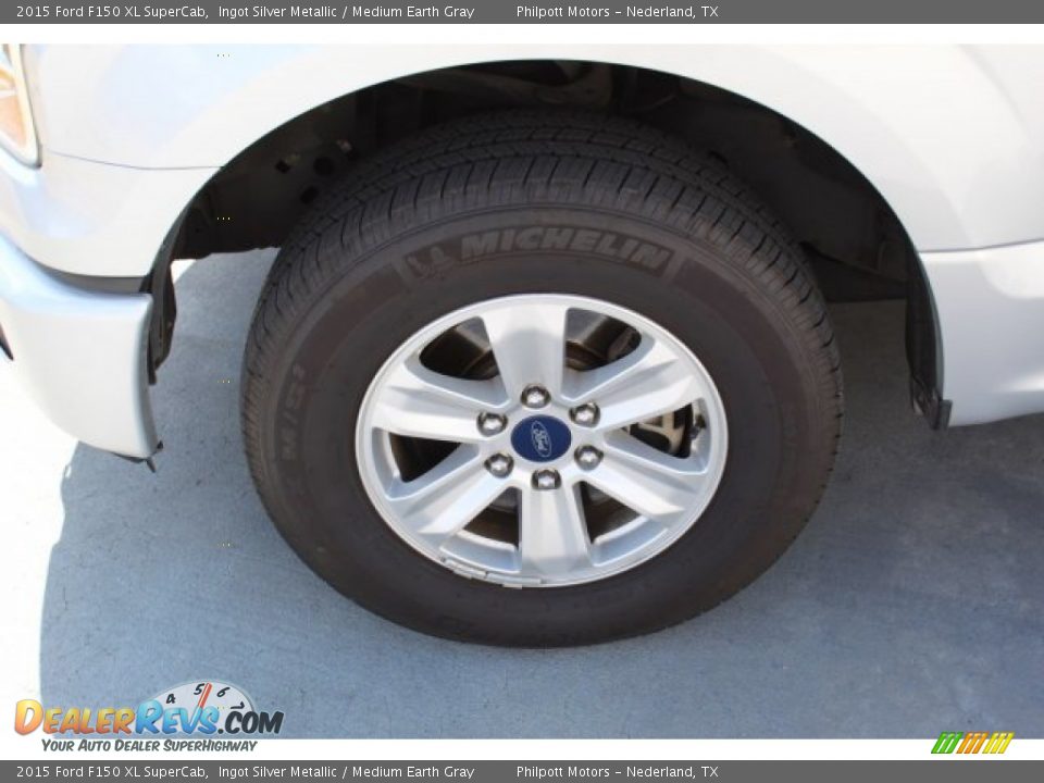 2015 Ford F150 XL SuperCab Ingot Silver Metallic / Medium Earth Gray Photo #5