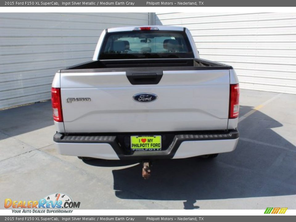 2015 Ford F150 XL SuperCab Ingot Silver Metallic / Medium Earth Gray Photo #8