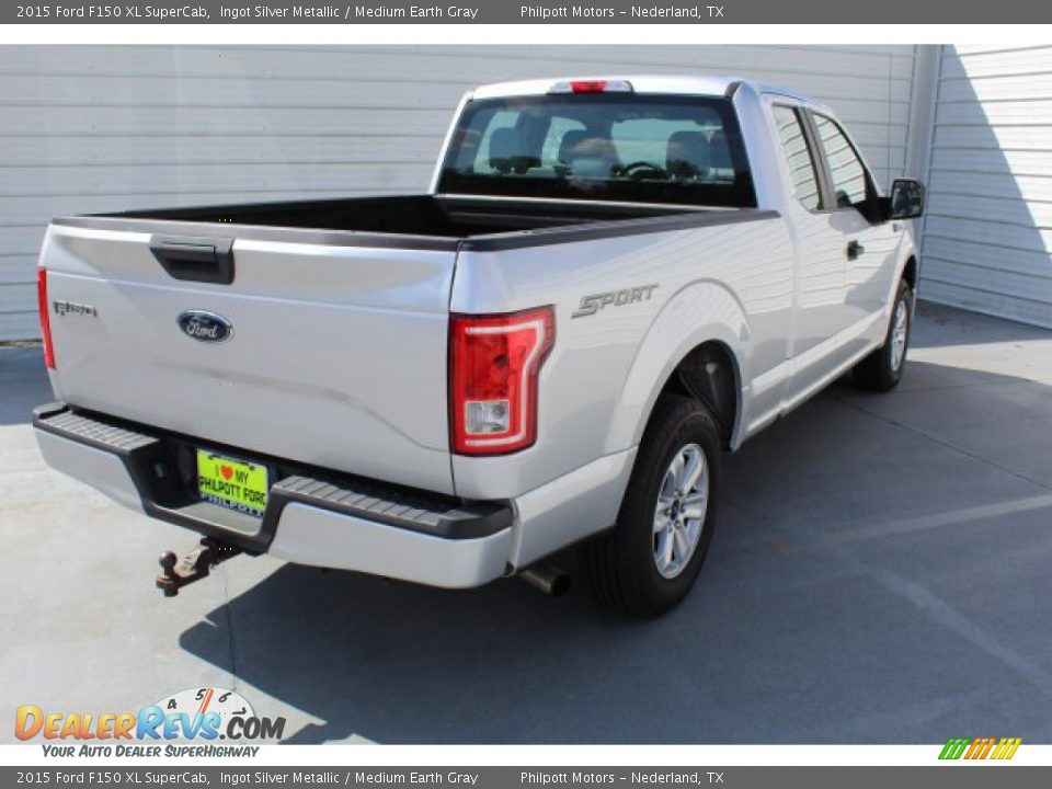 2015 Ford F150 XL SuperCab Ingot Silver Metallic / Medium Earth Gray Photo #9