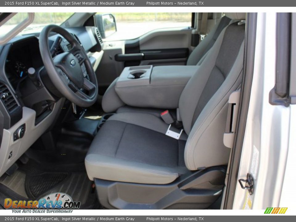 2015 Ford F150 XL SuperCab Ingot Silver Metallic / Medium Earth Gray Photo #11