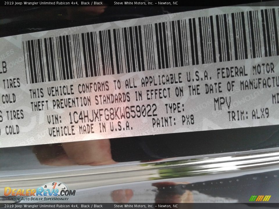 2019 Jeep Wrangler Unlimited Rubicon 4x4 Black / Black Photo #32