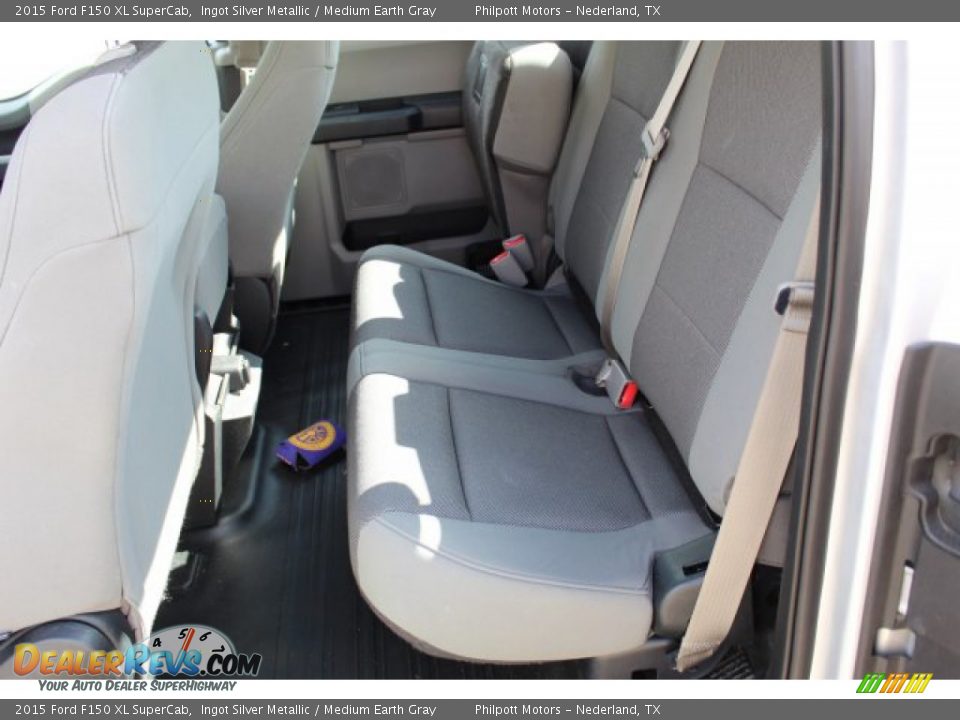 2015 Ford F150 XL SuperCab Ingot Silver Metallic / Medium Earth Gray Photo #18