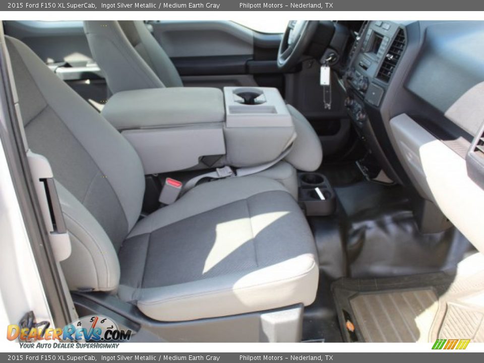 2015 Ford F150 XL SuperCab Ingot Silver Metallic / Medium Earth Gray Photo #21