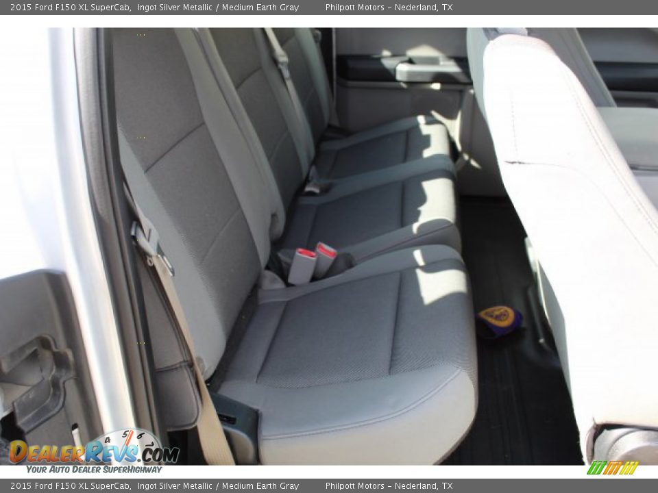 2015 Ford F150 XL SuperCab Ingot Silver Metallic / Medium Earth Gray Photo #22
