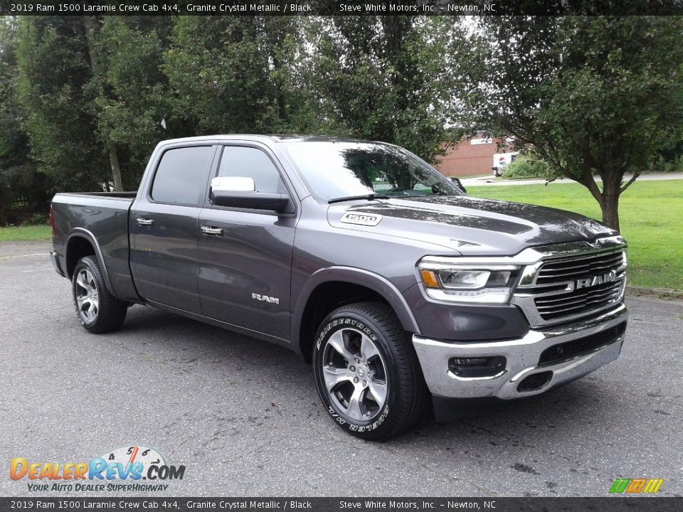 2019 Ram 1500 Laramie Crew Cab 4x4 Granite Crystal Metallic / Black Photo #4