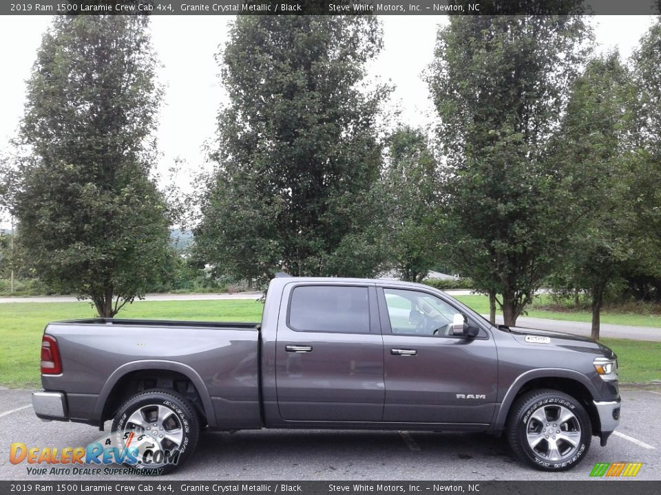 2019 Ram 1500 Laramie Crew Cab 4x4 Granite Crystal Metallic / Black Photo #5