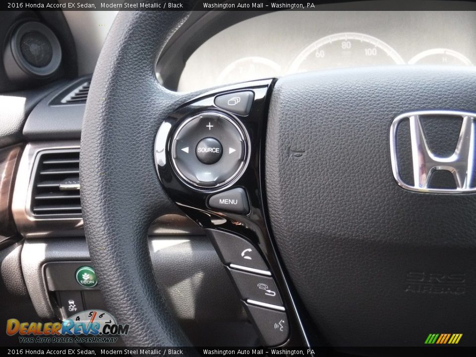 2016 Honda Accord EX Sedan Modern Steel Metallic / Black Photo #19