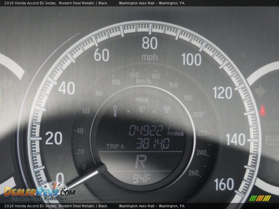 2016 Honda Accord EX Sedan Modern Steel Metallic / Black Photo #26