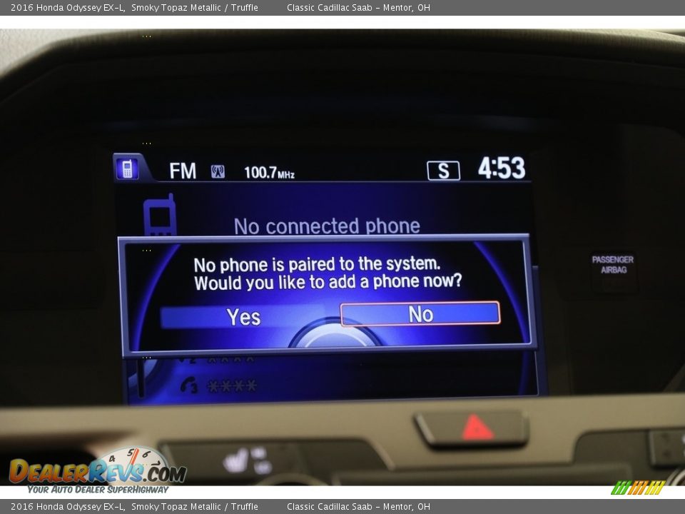 2016 Honda Odyssey EX-L Smoky Topaz Metallic / Truffle Photo #10