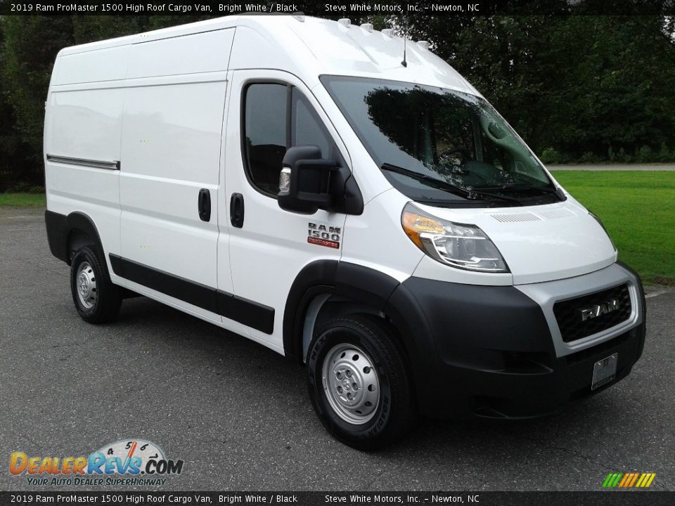 2019 Ram ProMaster 1500 High Roof Cargo Van Bright White / Black Photo #4