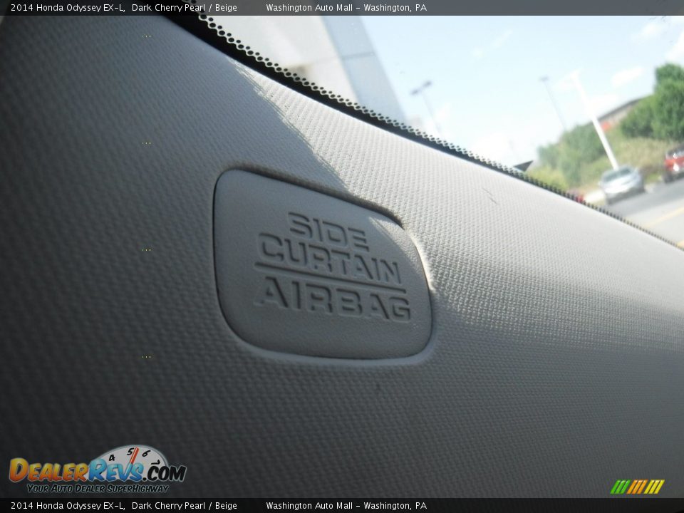 2014 Honda Odyssey EX-L Dark Cherry Pearl / Beige Photo #20