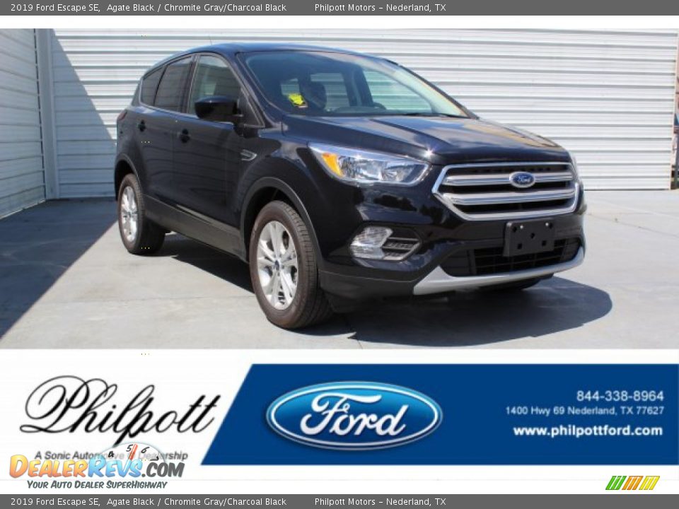 2019 Ford Escape SE Agate Black / Chromite Gray/Charcoal Black Photo #1
