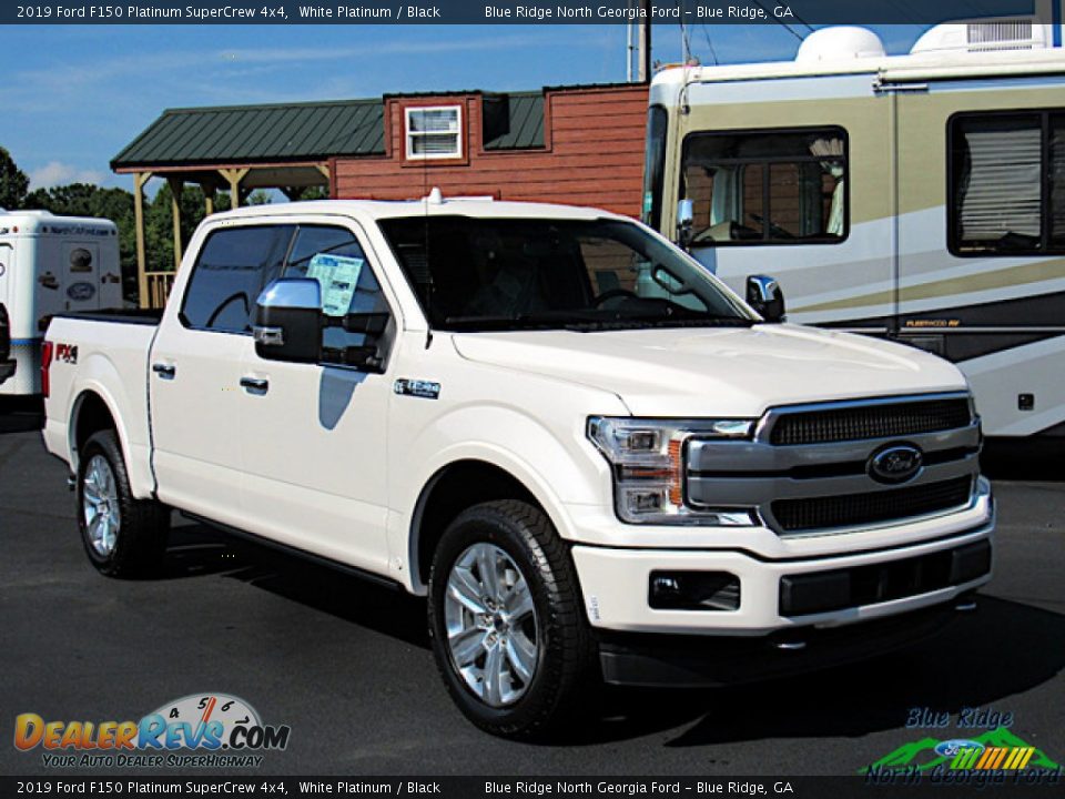 2019 Ford F150 Platinum SuperCrew 4x4 White Platinum / Black Photo #6