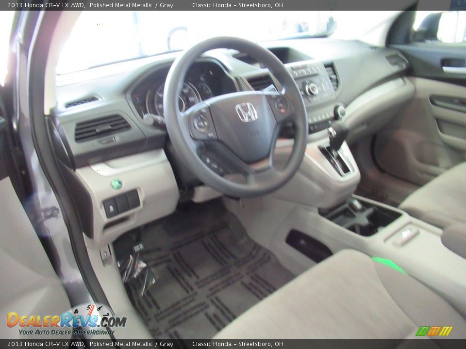 2013 Honda CR-V LX AWD Polished Metal Metallic / Gray Photo #15