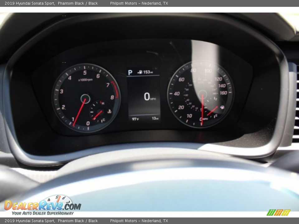 2019 Hyundai Sonata Sport Phantom Black / Black Photo #18