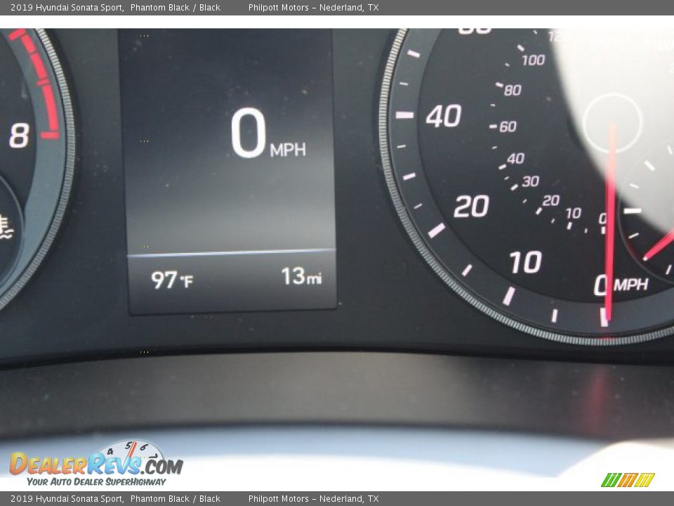 2019 Hyundai Sonata Sport Phantom Black / Black Photo #19