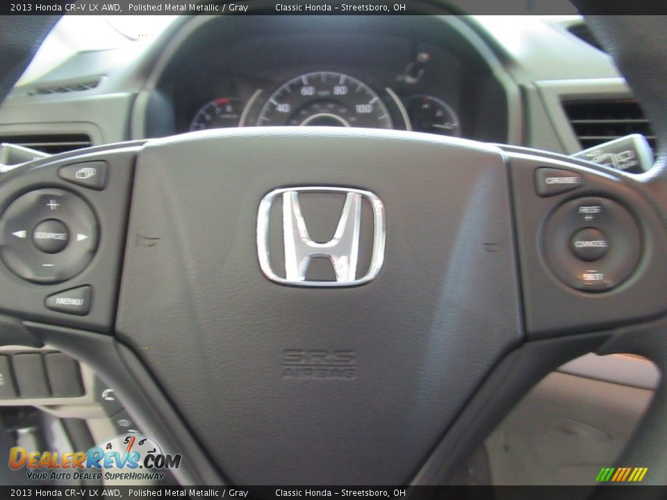 2013 Honda CR-V LX AWD Polished Metal Metallic / Gray Photo #22