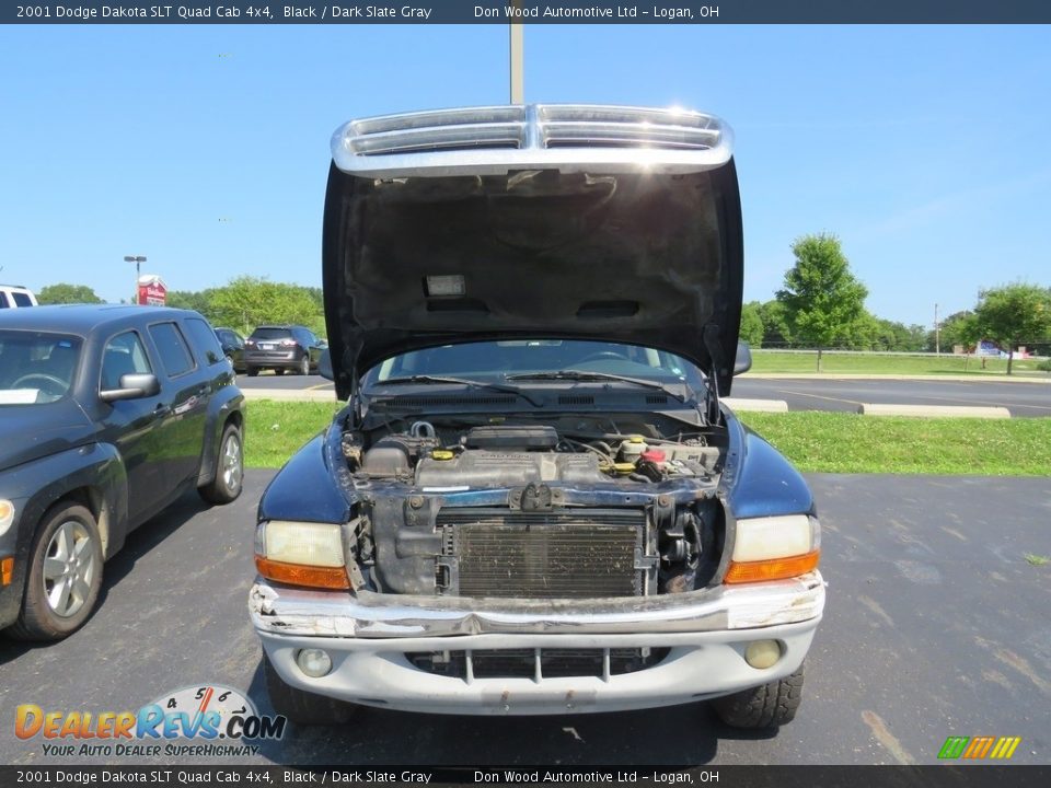 2001 Dodge Dakota SLT Quad Cab 4x4 Black / Dark Slate Gray Photo #5