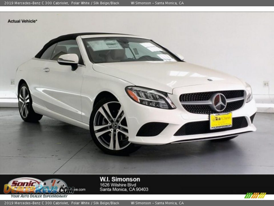 2019 Mercedes-Benz C 300 Cabriolet Polar White / Silk Beige/Black Photo #1