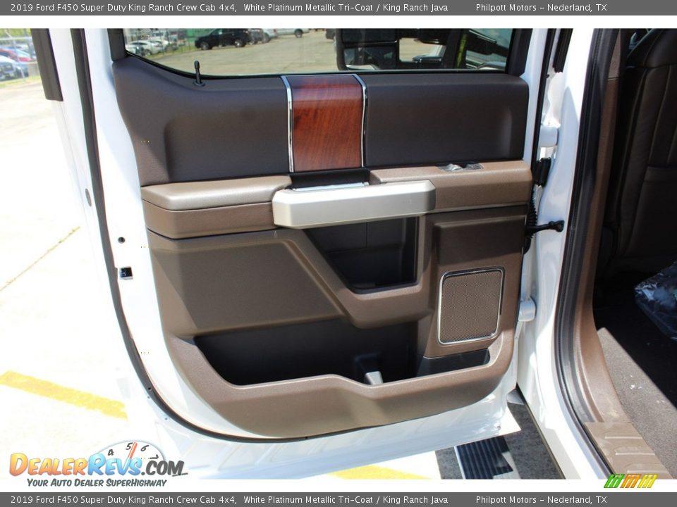 2019 Ford F450 Super Duty King Ranch Crew Cab 4x4 White Platinum Metallic Tri-Coat / King Ranch Java Photo #20