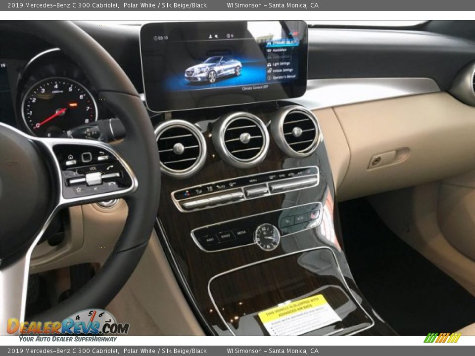 2019 Mercedes-Benz C 300 Cabriolet Polar White / Silk Beige/Black Photo #6