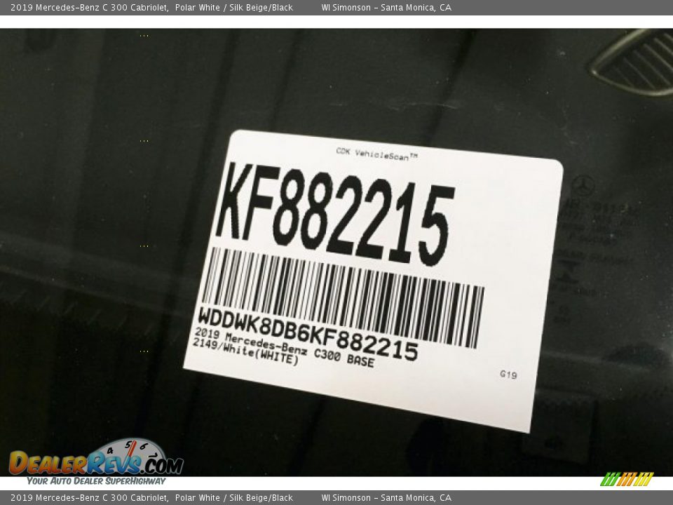 2019 Mercedes-Benz C 300 Cabriolet Polar White / Silk Beige/Black Photo #11
